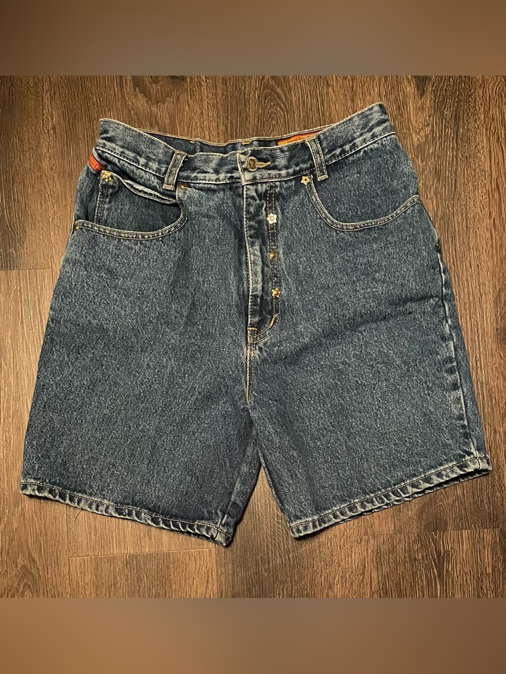 Vintage 90s Lawman Jean Shorts Denim Womens 11 Blue High Waisted